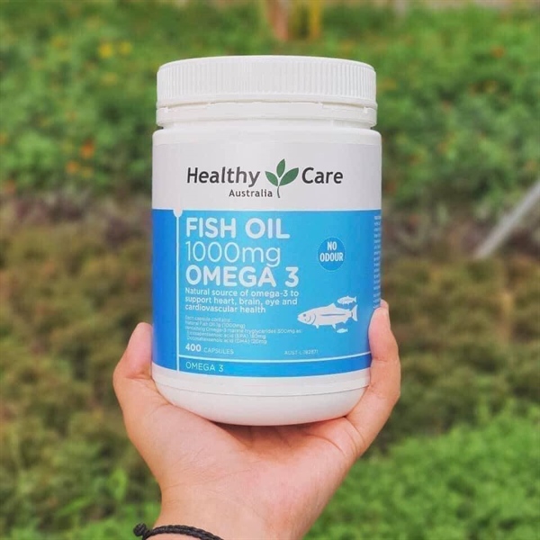Dầu Cá Healthy Care Fish Oil 1000Mg Omega-3 400 Viên -Date 8/2028