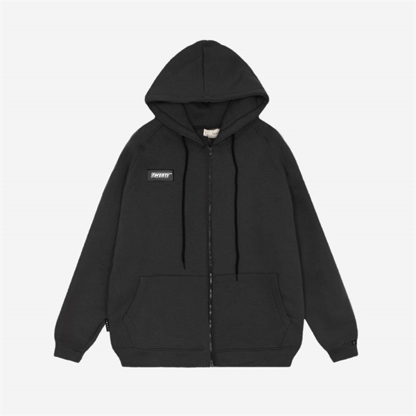 HOODIE ZIP TWENTI TAG - XÁM CHÌ ĐẬM - 1