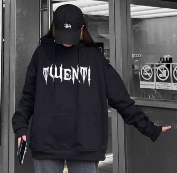 HOODIE TWENTI ĐẦU LÂU - ĐEN - 1