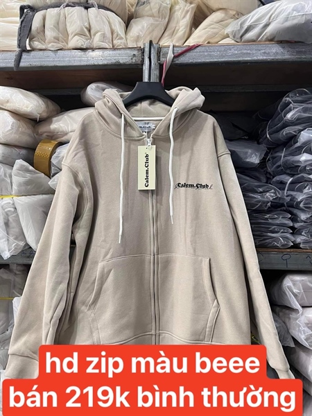 HOODIE ZIP CALEM - BE - XL