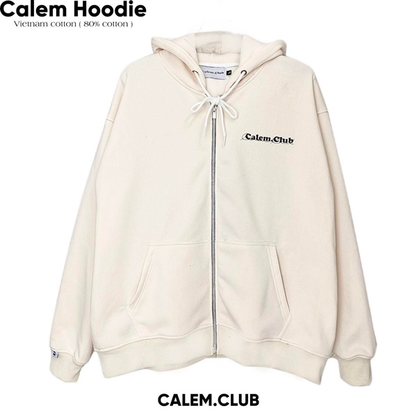 HOODIE ZIP CALEM - XÁM KEM - XL