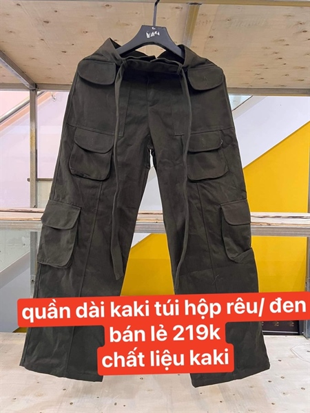 QUẦN CALEM KAKI TÚI HỘP - RÊU - L