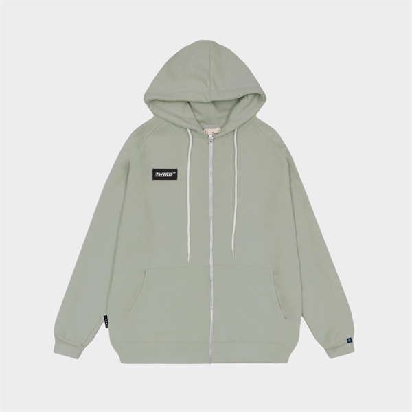 HOODIE ZIP TWENTI TAG - XANH VỎ ĐẬU - 1