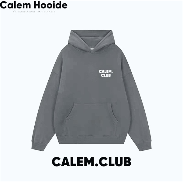HOODIE CALEM CHỮ BASIC - XÁM CHÌ - L
