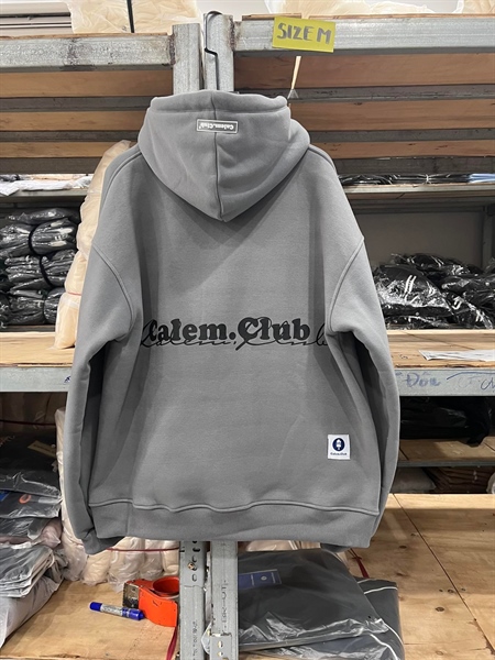 HOODIE ZIP IN CHỮ CALEM 2023 - XÁM CHÌ - L