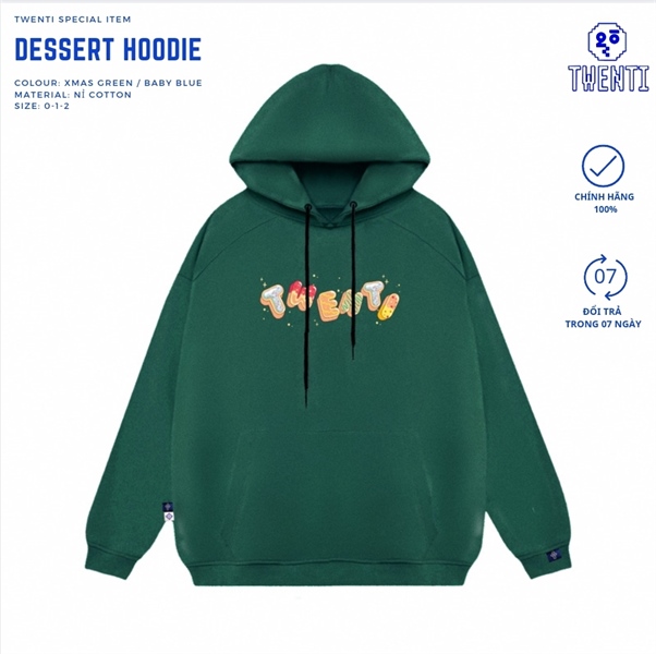 HOODIE TWENTI BÁNH KẸO - XANH ĐẬM - 2