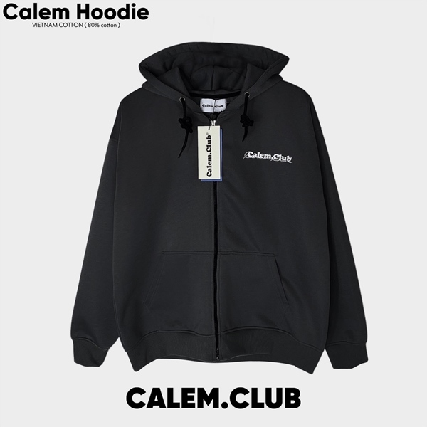HOODIE ZIP CALEM - ĐEN - L