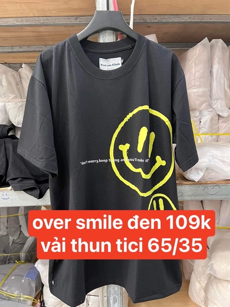 OVER CALEM SMILE - ĐEN - L