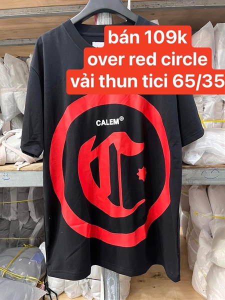 OVER CALEM RED CIRCLE - ĐEN - L