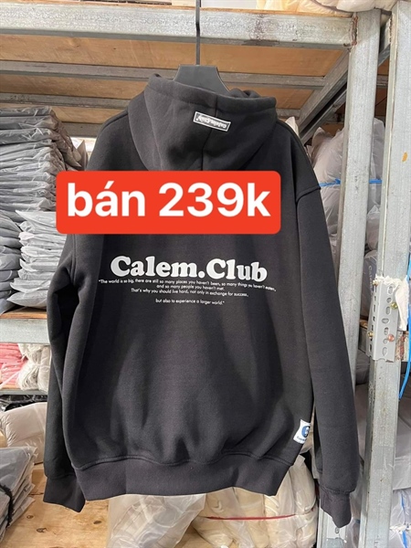 HOODIE ZIP CALEM THE WORLD - ĐEN - L