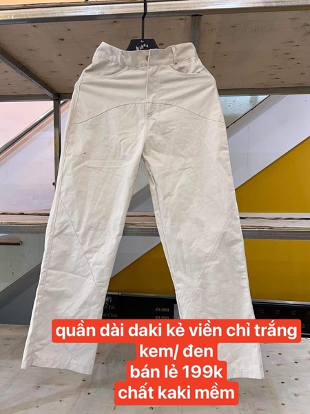 QUẦN DÀI KAKI CALEM - TRẮNG KEM - L