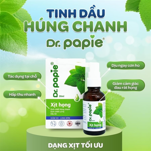 Xịt họng húng chanh Dr.Papie 30ml