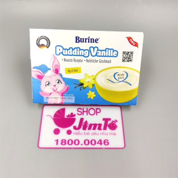 Pudding Burine vani lốc 6x50g (6M+)