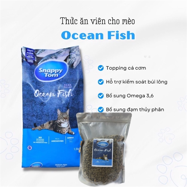 Hạt Snappy Tom vị Cá biển + Cá cơm sấy