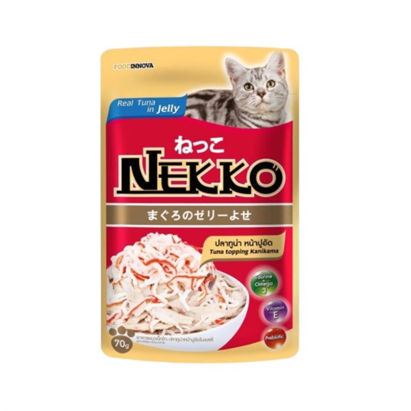 Pate Nekko Adult Cá ngừ rắc Thanh cua 70g