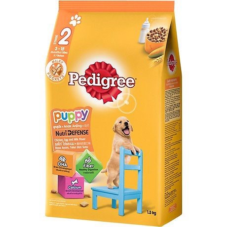 Hạt Pedigree Puppy chó con vị Gà trứng & Sữa 1.3kg