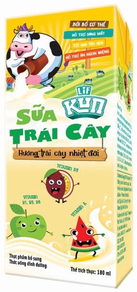 Sữa KUN Trái cây nhiệt đới 180ml