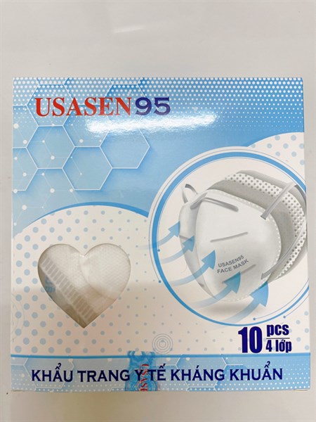 Khẩu trang kháng khuẩn USASEN95 4 lớp/H10 cái