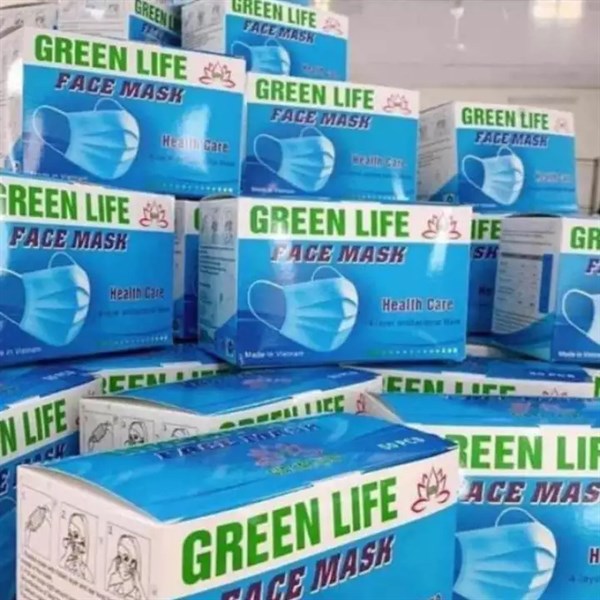 Khẩu trang Green life hồng H/50c