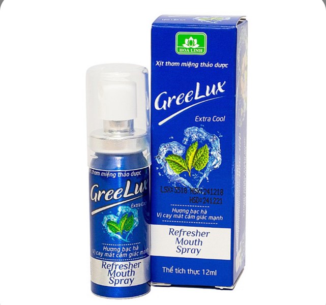 Greelux Extra Cool Xịt Thơm Miệng Hoa Linh (C/12ml) (Xanh Dương)
