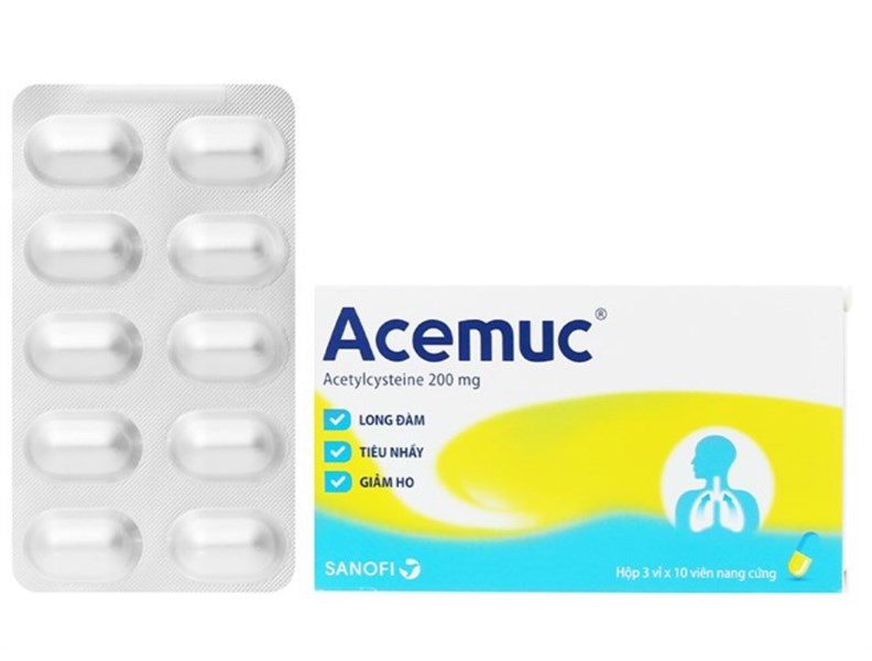 Acemuc 200mg Sanofi (H/30v) (Viên)