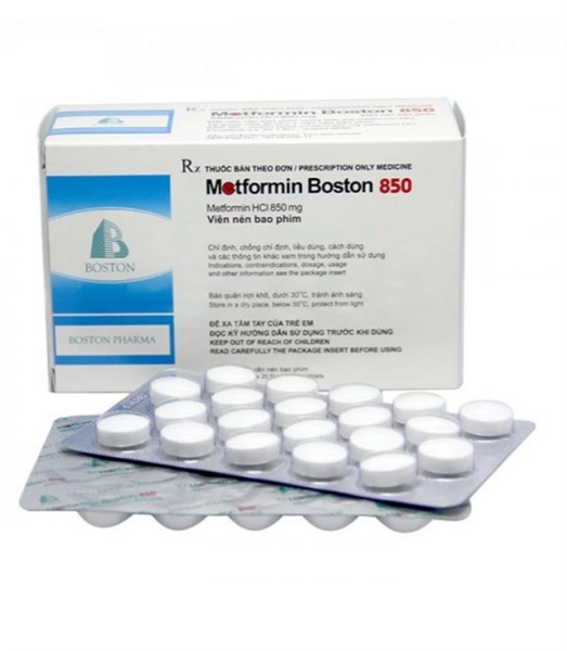 Metformin 850mg Boston (H/100v Nén)