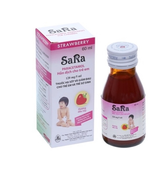 Siro Hạ Sốt Sara Dâu (Chai/60ml)