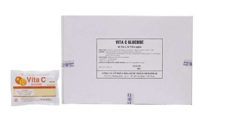 Vita C Glucose Mekophar (Lốc/46 Túi/24 Viên)