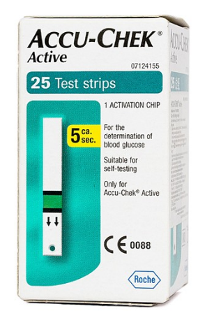Que Thử Đường Huyết Accu Check Active Roche (H/25que)