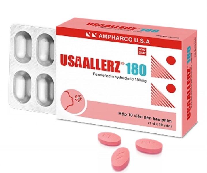Usaallerz 180 Fexofenadin 180mg Ampharco (Hộp/10 Viên Nén)