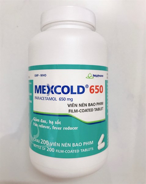 Mexcold 650mg Paracetamol Imexpharm (C/200v)