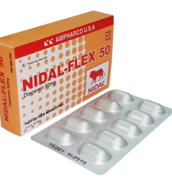 Nidal-Flex Diacerein 50mg Ampharco (H/30v)