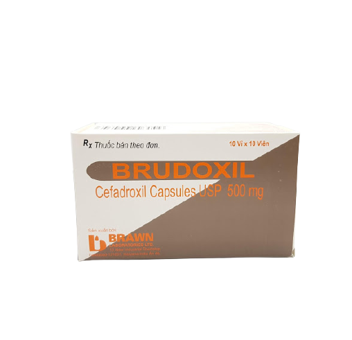Brudoxil Cefadroxil 500mg Brawn (H/100v) (Vỉ Nhôm)