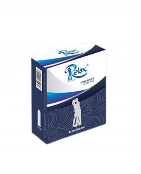 Bao Cao Su Relax Xanh Dương Long Shock Ultra Thin (Hộp/3 Cái)