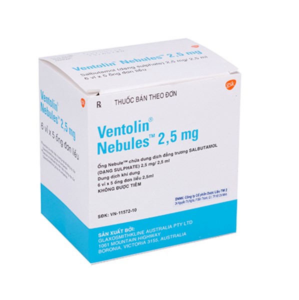 Ventolin Nebules 2.5mg Gsk (H/6v/5o) date 05/06-25