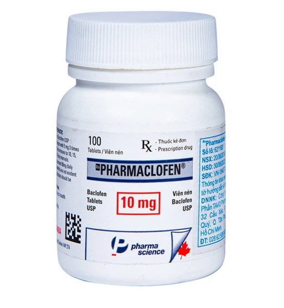 Pharmaclofen Baclofen 10mg (Chai/100v)