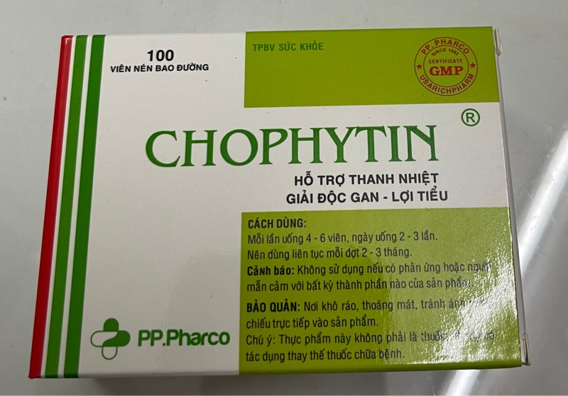 Chophytin Giải độc gan- lợi tiểu/ H 100 viên nén bao đường