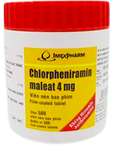 Clorpheniramin 4mg Ngọt Imexpharm (C/500v)