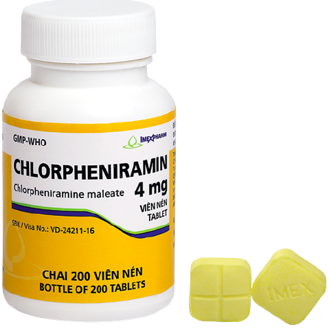 Chlorpheniramin 4mg Tablets Imexpharm (C/200v)