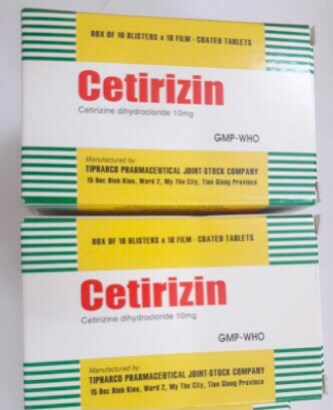 Cetirizin 10mg Tipharco H/100v