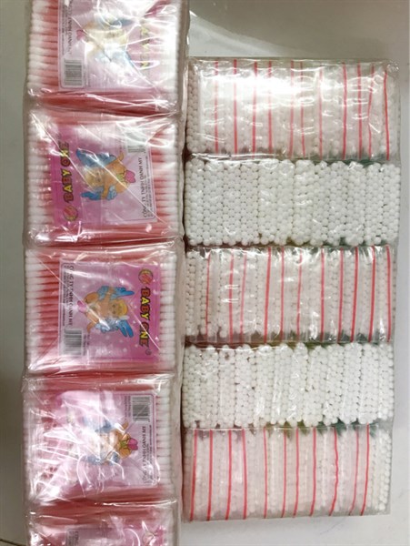 Tăm Bông đầu Lớn Baby One (Lốc 5 Cây/ Cây 12 Bịch )