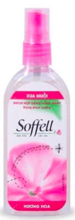 Xịt Xua Muỗi Hương Hoa- Soffell (C/80ml)