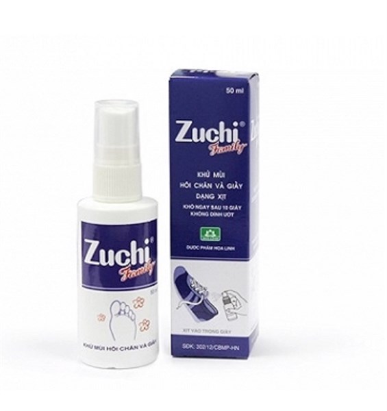 Xịt Khử Mùi Zuchi LỚN Hoa Linh (C/50ml) (Xanh Dương)