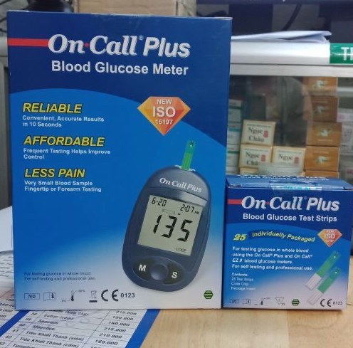 Máy Đo Đường Huyết On Call Plus (Tặng Kèm Hộp Test 25 Que )