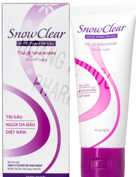 Dầu gội Snowclear Merap hỗ trợ điều trị gàu, viêm nấm da đầu (50ml)