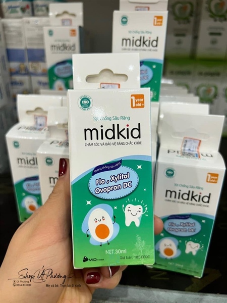 Xịt chống sâu răng midkid xanh nho (lm)