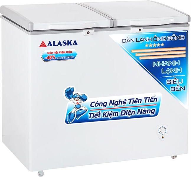 Tủ kem Alaska 450 lít BCD-4568C 2 ngăn đông + mát