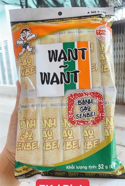 Bánh gạo Want Want senbei ( xanh lá )