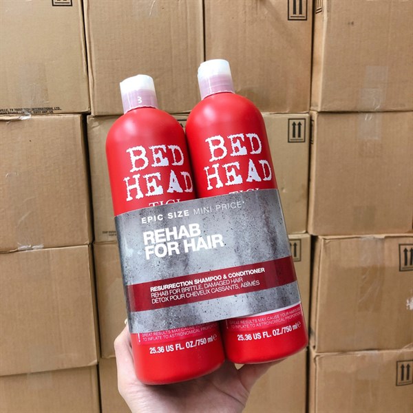 Gội xả Tigi Đỏ 750ml (bản Đức nắp nhỏ)