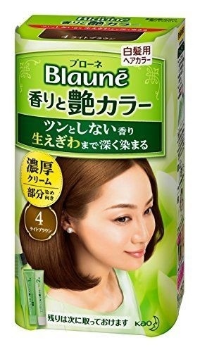 Thuôc Nhuộm phủ bạc Blaune dạng kem màu nâu sáng số 4